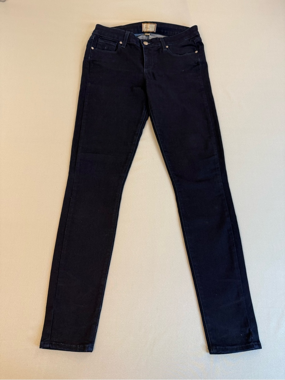 Paige Jeans Size 29 Peg Super Skinny Dark Blue Excellent Condition